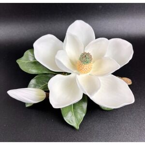 White Magnolia Blossom Homco Masterpiece Bone China 1985 Artist Signed